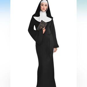 Adult Women’s Halloween Nun Costume Small, Medium Nun Halloween Spooky NEW